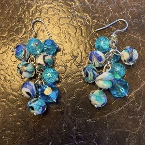 Dangle earrings blue